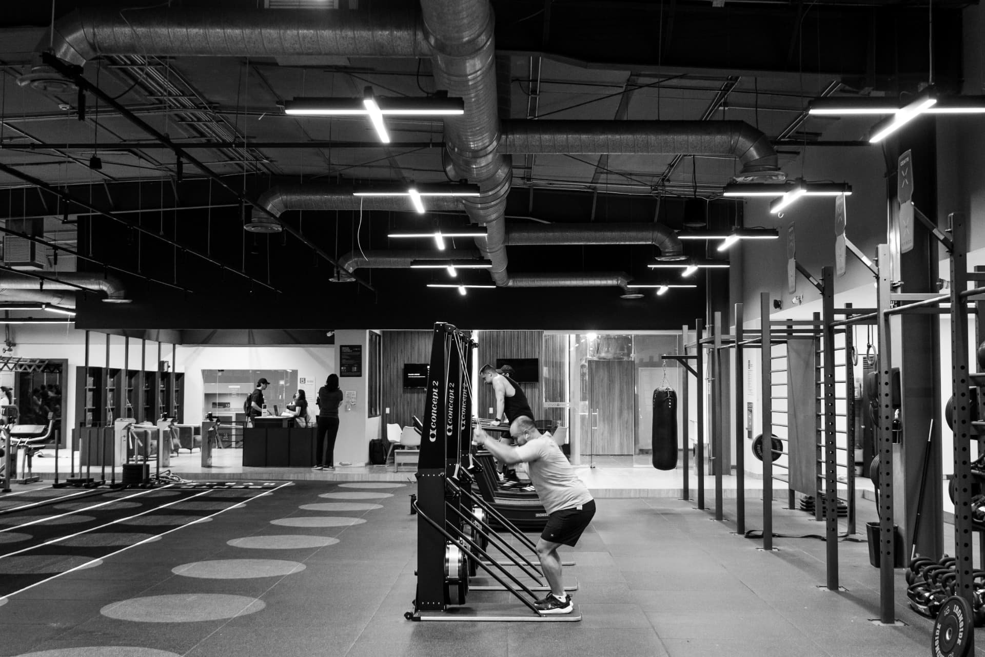 Zona de equipos y entrenamiento del centro